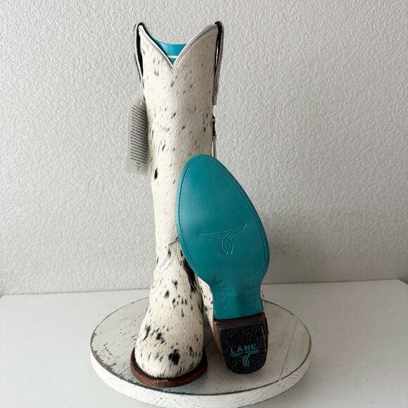 Lane Boots Womens Cowhide Cowboy Boots Tall Brown Western Cow Skin Size 6.5 NEW - Picture 9 of 13